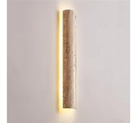 Aplique de pared minimalista moderno de mármol lineal de piedra natural, luz de pared con veta de madera, barra larga, lámpara de pared vintage de granja para dormitorio, sala de estar, pasillo, baño