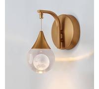 Aplique de pared moderno con burbujas de cristal, apliques de pared LED para interiores regulables de 5 W, lámpara de pared con globo de burbujas para dormitorio, mesita de noche, baño, sala de estar,