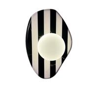 Aplique de pared moderno de mármol con globo de cristal de diseño rayado, lámpara de pared LED de 3 temperaturas de color para sala de estar, pasillo, espejo de tocador, iluminación decorativa artísti