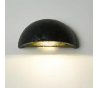 Aplique de Pared Moderno de Piedra Natural en Forma de Media Luna - Lámpara de Pared de mármol Negro para Dormitorio, Cocina, Entrada y Pasillo