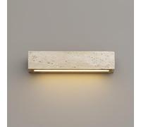 Aplique de Pared Moderno de Travertino Natural, Luminaria Led Rectangular Minimalista con Iluminación Ascendente Y Descendente, Lámpara de Pared Lineal de Bloque de Piedra, Iluminación Arquitectónica