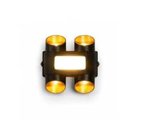 Aplique de Pared Moderno Multihaz, 4/6/8 Cabezales, 5W/8W/11W, 3000K, para Exteriores, con Cuerpo de Aluminio, Resistente Alua, con Iluminación Hacia Arriba Y Hacia Abajo, Ideal para Entradas, Patios,