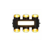 Aplique de Pared Moderno Multihaz, 4/6/8 Cabezales, 5W/8W/11W, 3000K, para Exteriores, con Cuerpo de Aluminio, Resistente Alua, con Iluminación Hacia Arriba Y Hacia Abajo, Ideal para Entradas, Patios,