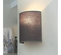 Aplique de pared moderno para interior, aplique de pared para escalera, aplique de pared semicircular, apliques de pared de bajo deslumbramiento, aplique de pared de tela gris