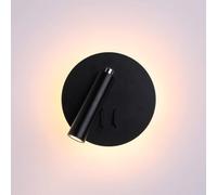 Aplique de Pared Moderno para Lectura Junto a la Cama con Foco de 3 W, Foco Giratorio de 330°, Plegable 90°, con cableado, minilámpara de Pared LED de Metal de 8 W para Dormitorio y Pasillo,
