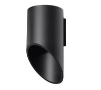 Aplique De Pared Negro Up & Down Spot Redondo Ø10cm H:20cm G9