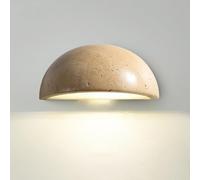 Aplique de Pared nórdico de Media Luna, lámpara de Pared de Piedra Natural, Apliques de Noche, iluminación de Pared, bañador de Pared Interior, lámparas de Pared con cableado G4 para dormito