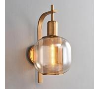 Aplique de Pared nórdico de Mediados de Siglo para Dormitorio, Moderno y Minimalista, de Metal, para Pasillo, decoración del hogar, lámpara de Pared de Cristal Industrial Retro para mesita d