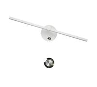 Aplique De Pared Nórdico LED Interior 8 W, Blanco/Negro, For Dormitorio, Mesilla Noche, con Interruptor Y Luz Cortesía Amplias Aplicaciones(Nature White 4000K,White with)