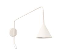 Aplique de pared Nox 1 beige con interruptor en base