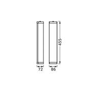 Aplique de pared OSRAM BATHROOM, cromada, longitud 46 cm, metal/vidrio, IP44