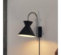 Aplique de pared OSRAM Decor Waist, acero, negro, E27, enchufe