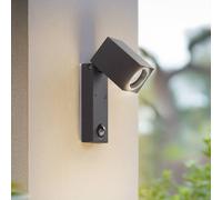 Aplique de pared Othil de Lindby, sensor, antracita, metal, IP44