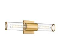 Aplique de Pared para baño - Lámpara de Pared para tocador con Pantalla de Vidrio Transparente, iluminación Vertical para Dormitorio, mesita de Noche, Estudio - Paquete de 1 o 2