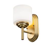 Aplique De Pared Para Baño LED G9 IP44 H: 21,6 Cm 3000 K En Latón Blanco Lámpara