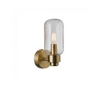 Aplique de pared Nordlux Tutan, metal, vidrio, IP44, color latón True