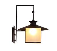 Aplique de pared para exteriores, estilo europeo, linterna minimalista exterior, accesorio de iluminación de paisaje vintage, diseño de hierro forjado para terraza y pasillo
