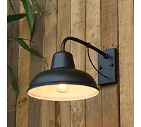 Aplique de pared para exteriores, luz de granero con cuello de cisne de granja, luces de montaje en pared exterior, lámpara de pared con farol de pared negro mate, para iluminación exterior para