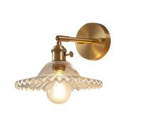 Aplique de Pared para Interiores, iluminación de Aplique con Vidrio Plisado Verde, Accesorios de tocador Modernos para baño, Dormitorio, Sala de Estar, Escalera, Pasillo