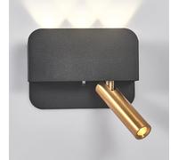 Aplique de Pared para Lectura Junto a la Cama, con focos giratorios de 180°, lámpara de Pared Minimalista Moderna para Estudio, Sala de Estar, Hotel, Oficina - Luz cálida de 3000 K