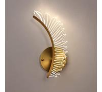Aplique de pared posmoderno Aplique de pared de cobre LED Lámpara de pared Art Deco Accesorios de iluminación de pared de latón con acrílico para sala de estar Dormitorio Pasillo Decoración de
