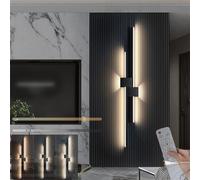Aplique de Pared Regulable con Mando a Distancia, Tira LED Larga para Interiores, Sala de Estar, Pasillo e iluminación Decorativa (120 cm).