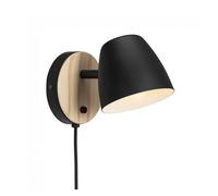 Nordlux Lámpara de pared Theo, madera de fresno