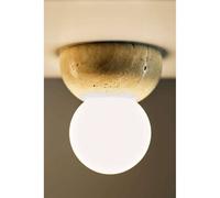 Aplique de pared Torrano de Globen Lighting, color beige, Ø 13 cm, IP44