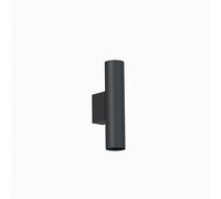 Aplique De Pared Up Down Negro H: 18 Cm Ø 4 Cm 2X R35 GU10 Metal Interior