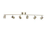 Aplique De Techo 6 Focos GU10 124 Cm De Largo En Oro Lámpara Spot