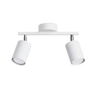 Aplique De Techo Blanco De Metal Alargado 26 Cm 2 Focos Pequeño GU10