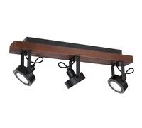 Aplique De Techo De Madera Y Metal Para Dormitorio L:75 Cm GU10 Spot Flexibles