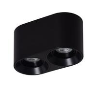 Aplique de Techo efectoLED Space Negro Doble GU10 LED 10W 500 lm IP20 PC Interior