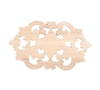 Aplique Decorativo de Madera Tallada para Esquina, 22x14 cm, Diseño Floral Natural para Muebles, Puertas y Gabinetes