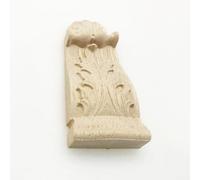 Aplique decorativo para ménsula tallada en madera, diseño elegante y atemporal, perfecto para armarios y armarios (10 x 4,5 x 1,8 cm)