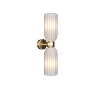 Aplique dormitorio Oro Blanco B: 10 CM E14 Up Down Wandleuchte 2-flammig