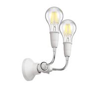 Aplique Elektra porcelana con cuello de cisne dos luces incl. 2 LED E27 [EEK: E]