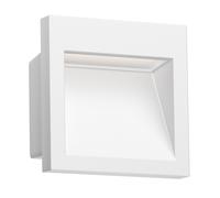 Aplique empotrable LED NOLA downlight para exterior IP54 mate 90 x 90mm blanco [EEK: G]