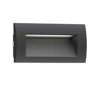 Aplique empotrable LED ZIBAL downlight para exterior IP65 negro mate 140 x 70mm [EEK: G]