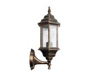 Aplique ext.aluminio pollux peq.1xe27 neg/oro ip44 42x16x20 cm