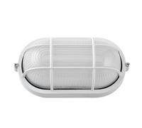 Aplique Ext.oval Aluminio Apus Grande 1xe27 Blanco 11,5x27,5x15,5 Cm Ip44