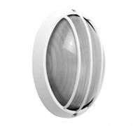 Aplique ext.oval aluminio aquila grand.1xe27 blan 11x32x20,5 cm ip44