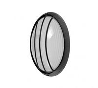 Aplique ext.oval aluminio aquila peq.1xe27 negro 10,5x22x14 cm ip44