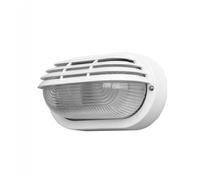 Aplique ext.oval canopus peq.1xe27 policarb.blanco 10x20,5x11,5 cm ip