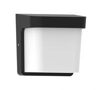 Aplique exterior agar 1xe27 negro ip65 policarbonato 17x17x14 cm
