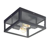 Aplique exterior Alamonte (60 W, 13 x 29 x 29 cm, Negro, IP44)