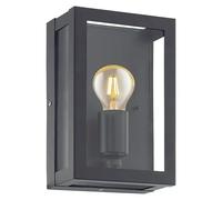 Aplique exterior Alamonte (60 W, 17 x 10 x 26 cm, Negro, IP44)