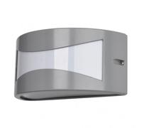 Aplique exterior aluminio hadar 1xe27 gris ip44 13x25x12 cm