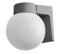 Aplique exterior aluminio procyon 1xe27 gris 18x15x18 cm ip4
