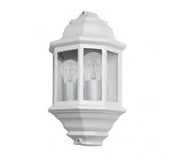 Aplique exterior aluminio shaula 2xe27 blanco ip44 38,5x22x12,5 cm